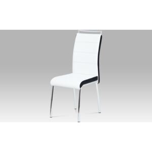 Dalenor Jídelní židle Flavio (SET 4 ks), černá / bílá Barva: černá/bílá a šedá