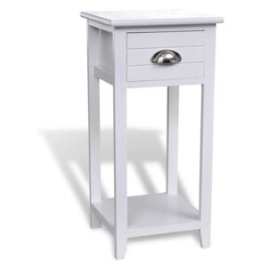 Noční stolek s 1 zásuvkou | bílý