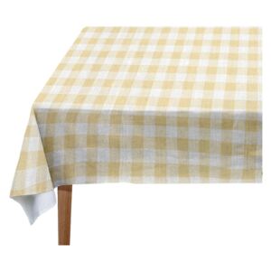 Ubrus Linen Couture Yellow Vichy, 140 x 200 cm