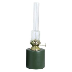 Skleněná petrolejová lampa Straight Green Small