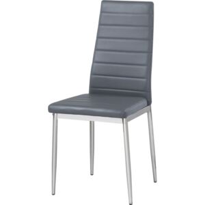 Jídelní čalouněná židle HRON IV šedá/chrom