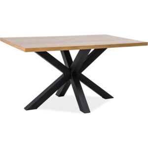 Jídelní stůl CROSS dřevo masiv/kov 180x90