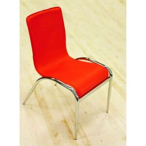 Kasvo Jídelní židle C98 chromová ocel / ekokůže oranžová