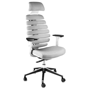 Kancelářská židle FISH BONES PDH šedý plast, šedá SH04