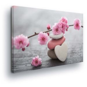 Obraz na plátně - Světle Růžové Květiny III 100x75 cm