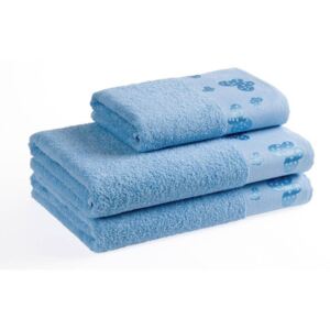 Škodák Froté ručník / osuška Motýlci vzor 002 Světle modrý - Malý ručník 30 x 50 cm