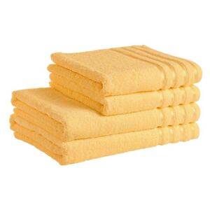 Škodák Ručník / osuška z bambusového vlákna Pruhy – žlutá 135 - Malý ručník 30 x 50 cm