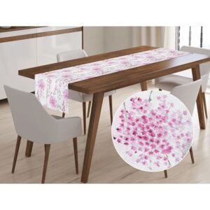 Škodák Běhoun na stůl LONETA vzor LO-396 Velké růžové květy - 50 x 160 cm