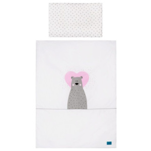 5-dílné ložní povlečení Belisima Bear in love růžové - 100/135 cm