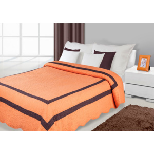 Přehoz na postel 210x170 cm Stripe (oranžová)