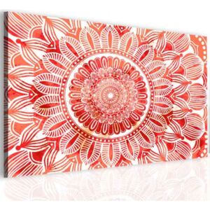 InSmile ® Obraz mandala červené slunce Velikost (šířka x výška): 150x100 cm