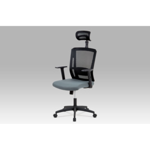 Kancelářská židle s houpacím mechanismem z šedé a černé látky KA-B1076 GREY