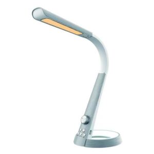 LED stolní lampička Immax DRAKE bílo-stříbrná