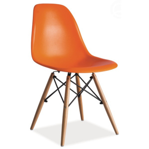 Jídelní židle v oranžové barvě KN166