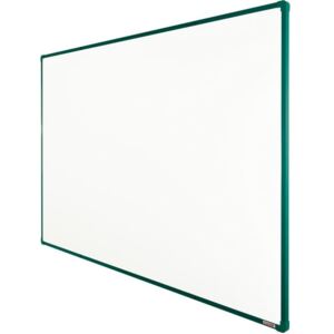 B2B Partner Bílá magnetická popisovací tabule s keramickým povrchem boardOK, 180 x 120 cm, zelený rám + Záruka 7 let