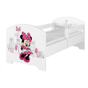 BabyBoo Dětská postel Disney - Minnie Paris - bílá, s matrací