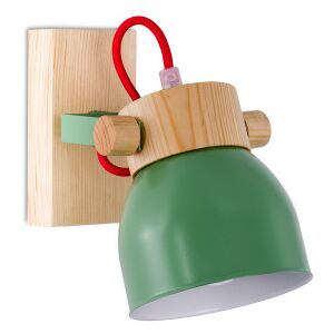 Light for home - Nástěnné svítidlo 40002 "VIANA" , 1x60W, E27, olivová, přirozená borovice