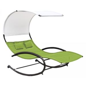 Zahradní houpací postel Double Chaise Rocker zelená