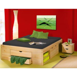 OVN postel IDN 8802 borovice masiv 140x200 cm + rošt + stolky