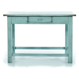 Modrý starožitný repasovaný stůl