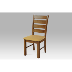 Jídelní židle dřevěná dekor ořech a potah písková látka WDC-181 WAL2