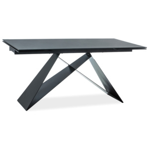 Stylový jídelní rozkládací stůl 160x90 cm v černé barvě KN967