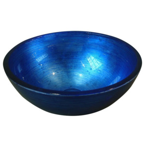 Sapho MURANO BLU, skleněné umyvadlo kulaté 40x13 cm, modrá AL5318-65