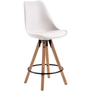 SCANDI Bílá plastová barová židle Damian 66 cm