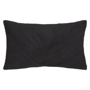 Dekorační polštář, černý, bavlna, 30 x 50 cm