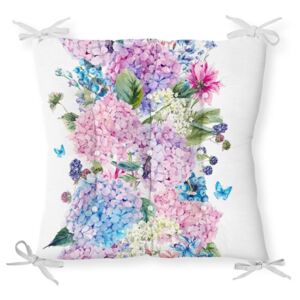 Polštář na sezení Minimalist Cushion Covers Purple Pink Flowers 40x40 cm