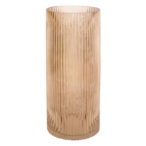Skleněná váza Allure Straight L 30 cm L pískově hnědá Present Time (Barva- pískově hnědá, sklo)