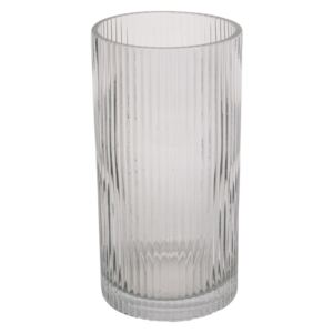 Skleněná váza Allure Straight 20 cm L šedá Present Time (Barva- šedá, sklo)