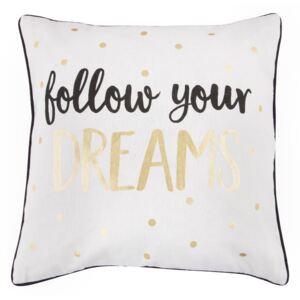 Sass & Belle Dekorativní polštář s nápisem Follow your Dreams 40x40