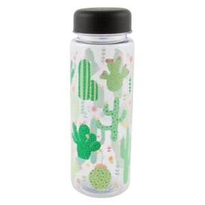 Sass & Belle Plastová láhev na vodu s barevným kaktusovým vzorem 450ml