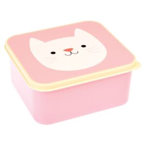 Rex London Růžový svačinový box s motivem kočky Cookie The Cat