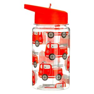 Sass & Belle Červená plastová láhev na vodu s hasícím autem Drink Up Fire Engine 400ml