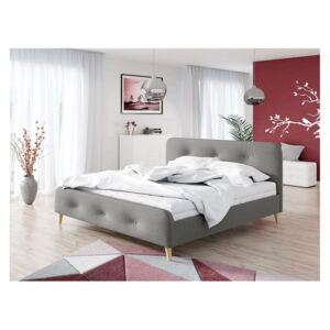 Čalouněná manželská postel bez matrace 160x200 CANDY - šedá