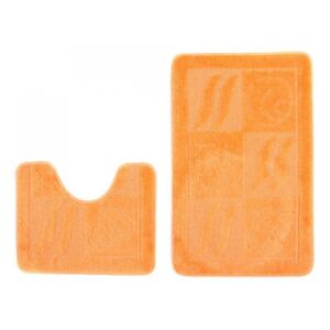 Koupelnové předložky 1107 oranžové 2 ks, Šířky běhounů 0 cm