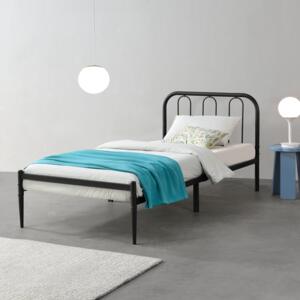 [en.casa] Kovová postel "Hanko" ABMB-4701 90x200 cm černá