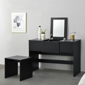 [en.casa] Toaletní stolek se zrcadlem "Dalvik" ABYH-6104 černý