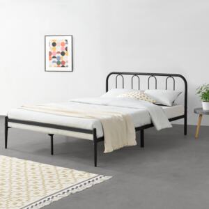 [en.casa] Kovová postel "Hanko" ABMB-4703 160x200 cm černá
