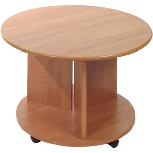 Konferenční stolek kulatý STŘED - na kolečkách