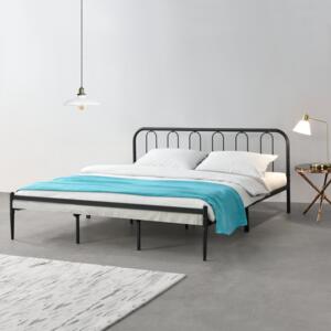 [en.casa] Kovová postel "Hanko" ABMB-4704 180x200 cm černá