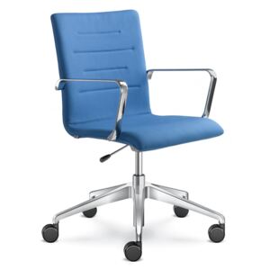 LD SEATING Kancelářská konferenční židle OSLO 227-RA-F80-N1, kříž a područky černé, houpací mechanika