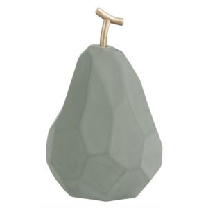 Soška hruška Pear 17 cm Origami concrete Present Time (Barva- matná šedá)