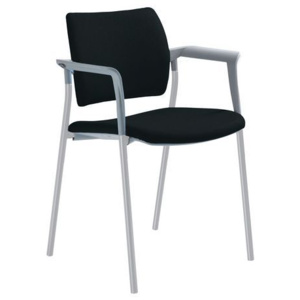 Konferenční židle Dream Grey, s područkami, černá