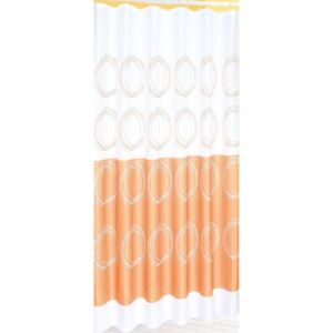 Aqualine Závěs 180x180cm, 100% polyester, bílá/oranžová
