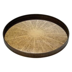 Ethnicraft Tác Mirror Tray Round L, bronze slice