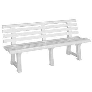 Zahradní plastová lavička 145 x 49 x 74 cm | bílá