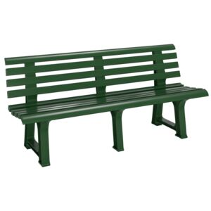 Zahradní plastová lavička 145 x 49 x 74 cm | zelená